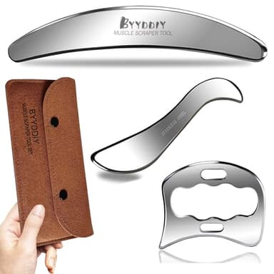 BYYDDIY 3-in-1 Stainless Steel Muscle Scraper Set product photo
